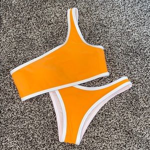 Orange One Shoulder Bikini